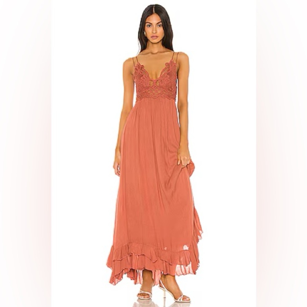 Free People Adella Maxi Dress in Copper